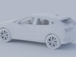 Mustang Mach-E 2021 low-poly 3D-Modell