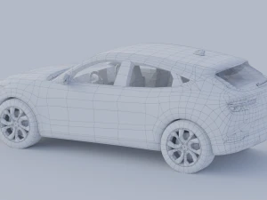 Mustang Mach-E 2021 low-poly 3D Model