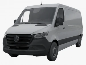 Mersedes-Benz Sprinter 2022 Düşük Poli 3D Model