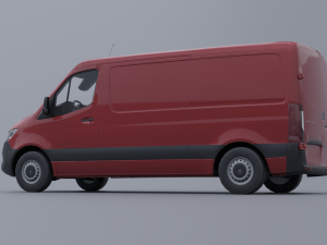 Mersedes-Benz Sprinter 2022 Low-poly 3D 模型
