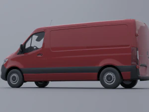 Mersedes-Benz Sprinter 2022 Low-poly 3D Model