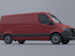 Mersedes-Benz Sprinter 2022 Low-poly 3D Model