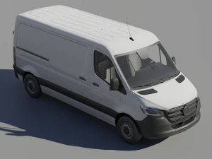 Mersedes-Benz Sprinter 2022 Low-poly 3D Model
