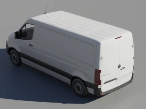 Mersedes-Benz Sprinter 2022 Low-poly 3D Model