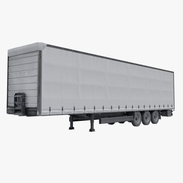 Cargo treiler low poly Low-poly Modèle 3D .c4d .max .obj .3ds .fbx .stl .blend 