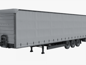 Cargo treiler low poly Low-poly Modèle 3D