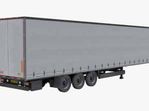 Cargo treiler low poly Low-poly Modèle 3D