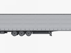 Cargo treiler low poly Low-poly Modèle 3D