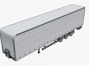 Cargo treiler low poly Low-poly Modèle 3D