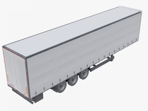 Cargo treiler low poly Low-poly Modèle 3D