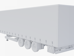Cargo treiler low poly Low-poly Modèle 3D