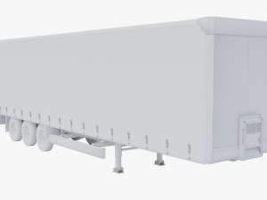 Cargo treiler low poly Low-poly Modèle 3D