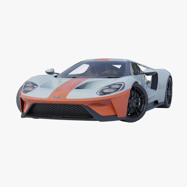 GT 2017 Lowpoly Modello 3D .c4d .max .obj .3ds .fbx .stl .blend 