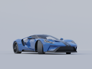 GT 2017 Lowpoly Modello 3D