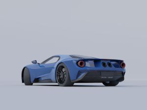 GT 2017 Lowpoly Modello 3D