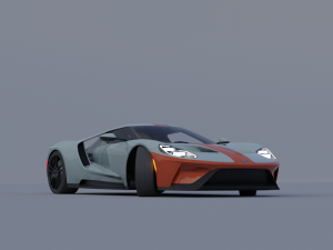 GT 2017 Lowpoly Modello 3D