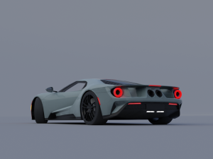 GT 2017 Lowpoly Modello 3D
