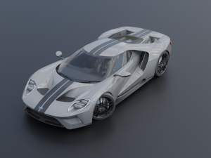 GT 2017 Lowpoly Modello 3D