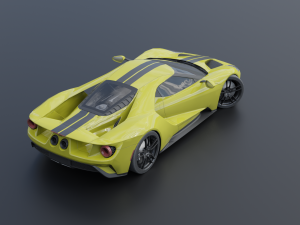 GT 2017 Lowpoly Modello 3D