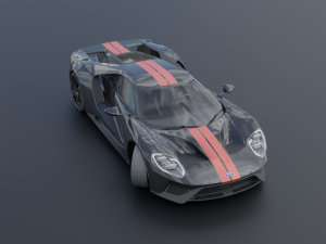 GT 2017 Lowpoly Modello 3D