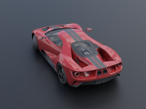 GT 2017 Lowpoly Modello 3D