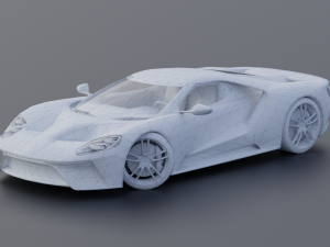 GT 2017 Lowpoly Modello 3D
