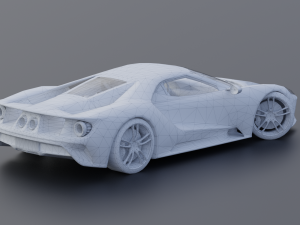 GT 2017 Lowpoly Modello 3D