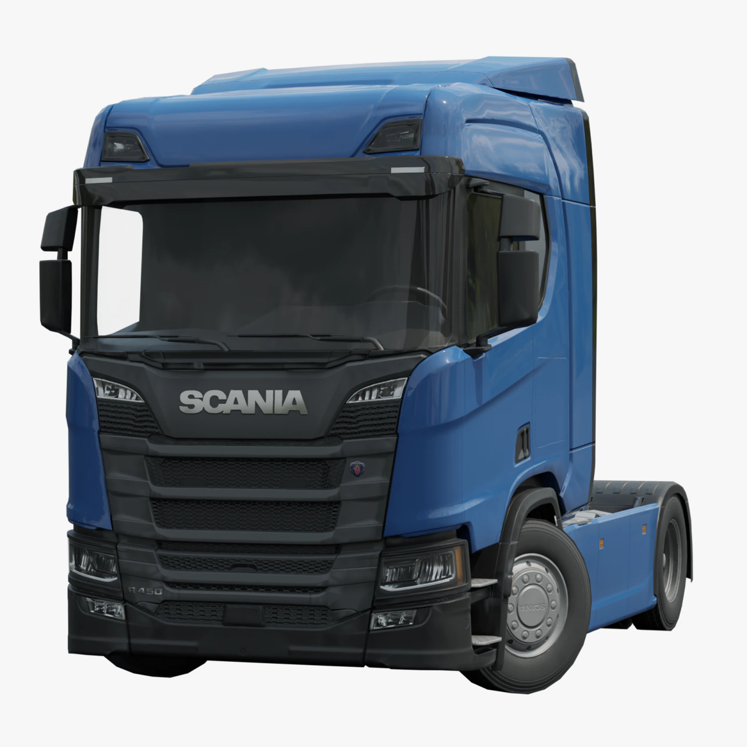 Scania R450 low-poly 3D Model .c4d .max .obj .3ds .fbx .stl .blend 