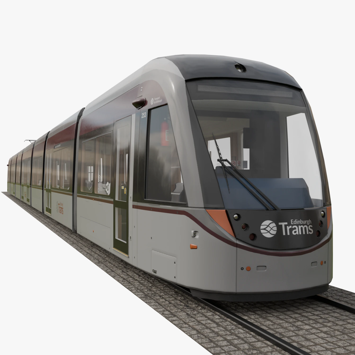 CAF Urbos 3 lowpoly 3D Model .c4d .max .obj .3ds .fbx .stl .blend 