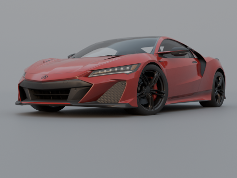 Acura NSX 2022 low poly Modello 3D