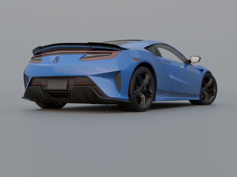 Acura NSX 2022 low poly Modello 3D