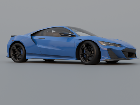 Acura NSX 2022 low poly Modello 3D