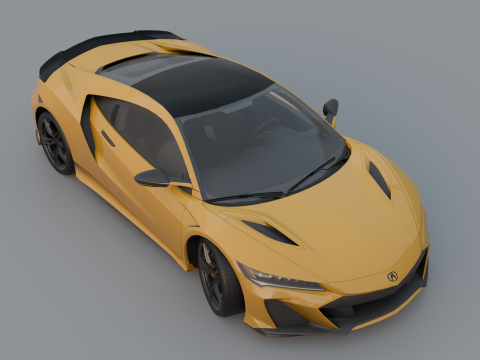 Acura NSX 2022 low poly Modello 3D
