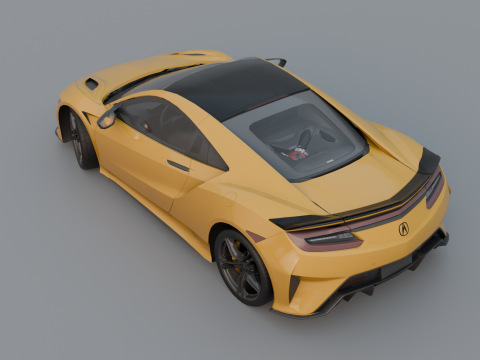 Acura NSX 2022 low poly Modello 3D