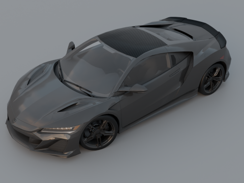 Acura NSX 2022 low poly Modello 3D