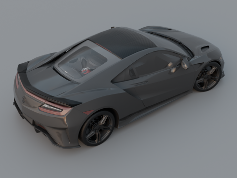 Acura NSX 2022 low poly Modello 3D