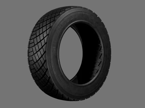 Low poly tire pack 3D Model