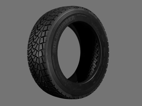 Low poly tire pack 3D Model