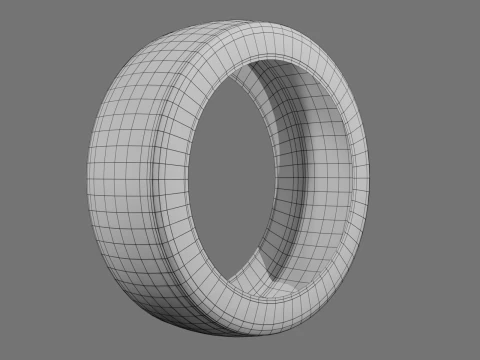 Low poly tire pack 3D Model