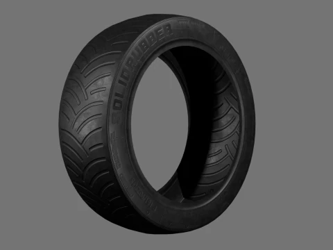 Low poly tire pack 3D Model