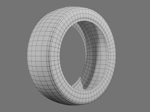 Low poly tire pack 3D Model