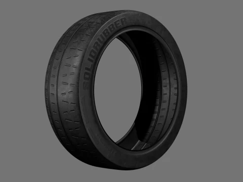 Low poly tire pack 3D Model