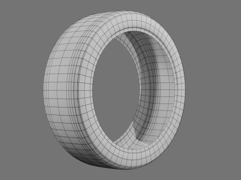 Low poly tire pack 3D Model