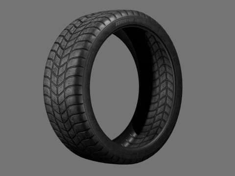 Low poly tire pack 3D Model