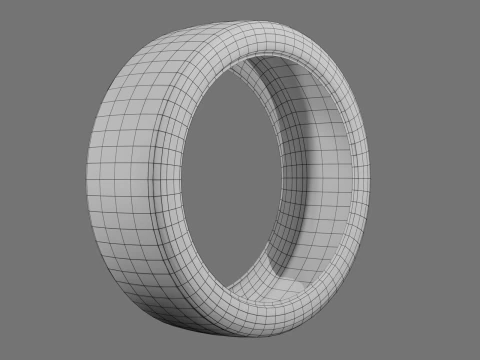 Low poly tire pack 3D Model