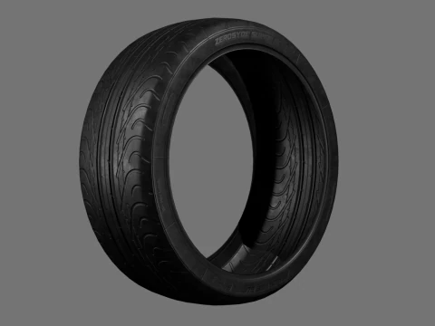 Low poly tire pack 3D Model