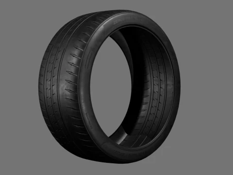 Low poly tire pack 3D Model