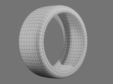 Low poly tire pack 3D Model