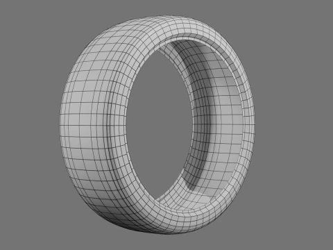 Low poly tire pack 3D Model