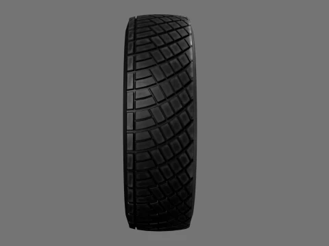 Low poly tire pack 3D Model